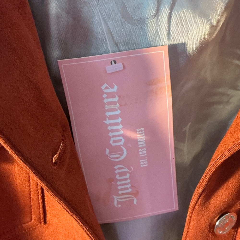 Juicy Couture Orange Suede Fringe Jacket - Picture 6 of 7